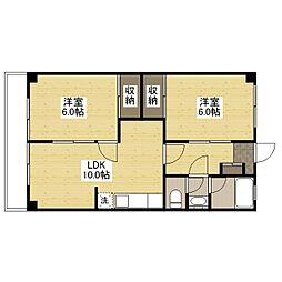 佐藤マンション 2LDKの間取図画像