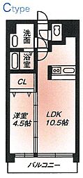 ローゼンコート禄屋 1LDKの間取図画像
