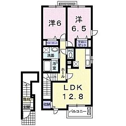 プロスペラーレB 2LDKの間取図画像