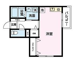 アラバスタ東川口 ワンルームの間取図画像