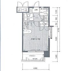 ダイアパレス宝町リージェント ワンルームの間取図画像