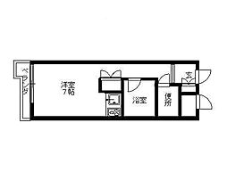 プリ・メゾン福山木之庄 ワンルームの間取図画像
