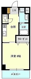 FLEURIR松浦2 1Kの間取図画像