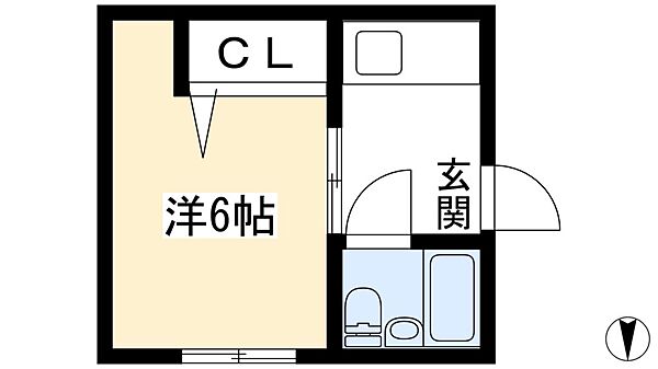 ハイツ森田 401｜京都府京都市北区小山西大野町(賃貸マンション1K・4階・16.20㎡)の写真 その2