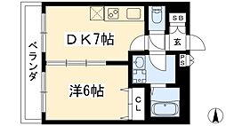 アストロプラザ 1DKの間取図画像