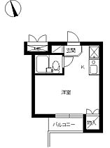 スカイコート元住吉 405号室 ｜ 神奈川県川崎市中原区木月伊勢町5-11（賃貸マンション1R・4階・17.00㎡） その2