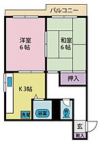 タカエビル  ｜ 山梨県甲府市朝日２丁目（賃貸マンション2K・3階・37.20㎡） その2