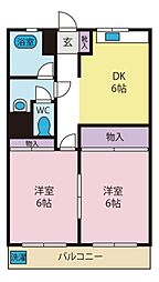 間取図画像 2DK