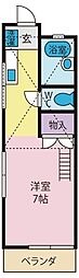 エイユーハイツ ワンルームの間取図画像