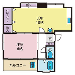 間取図画像 1LDK