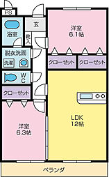 間取図画像 2LDK