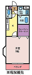 そよ風館 1Kの間取図画像