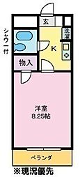 ヴィラSATO 1Kの間取図画像