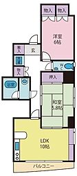 ドムス相生 2LDKの間取図画像