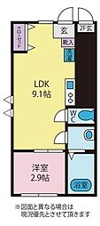 エル河口湖 1LDKの間取図画像