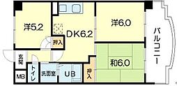 ロイヤルコーポ加古川 3DKの間取図画像