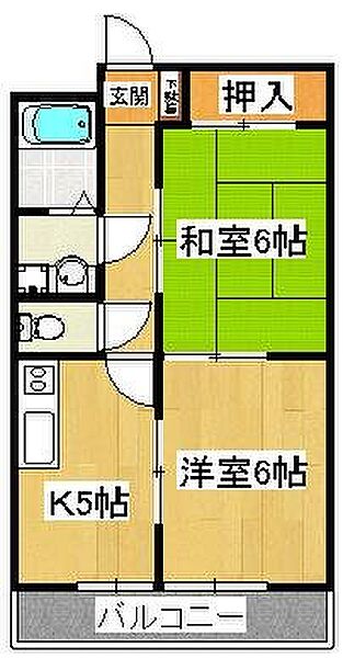 アーバンハイツ梨本 306｜千葉県船橋市西船5丁目(賃貸マンション2K・3階・41.00㎡)の写真 その2