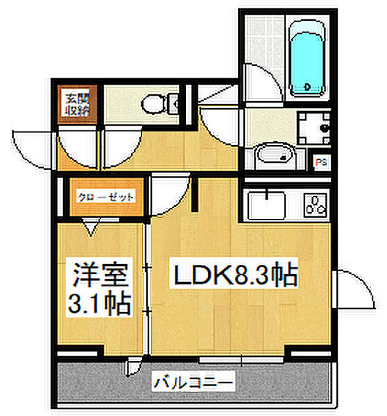(仮）D-ROOM二俣1丁目PJ　A 205｜千葉県市川市二俣1丁目(賃貸アパート1LDK・2階・32.01㎡)の写真 その2