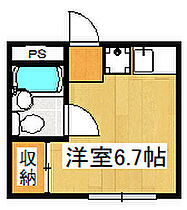 コ―ラルハイツふたご 21 ｜ 千葉県船橋市二子町580-1（賃貸マンション1R・2階・15.12㎡） その2