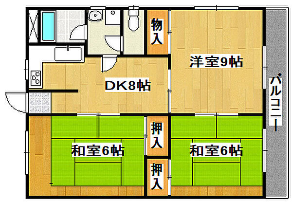 マディーヤシロ 302｜兵庫県加東市社(賃貸マンション3DK・3階・63.00㎡)の写真 その2