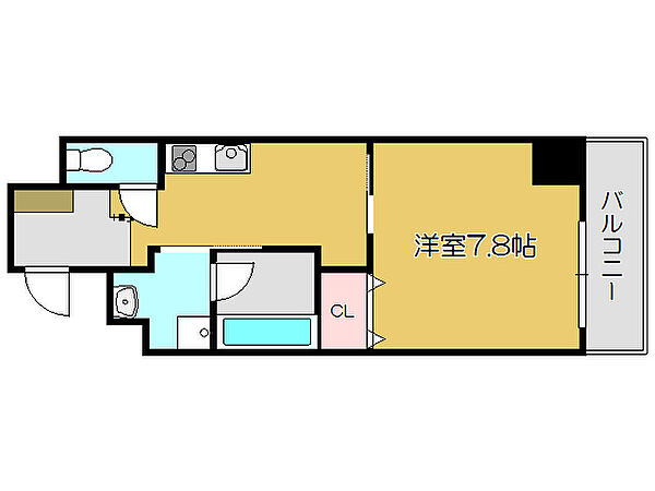 エクセル姫路 1003｜兵庫県姫路市東延末2丁目(賃貸マンション1R・10階・29.96㎡)の写真 その2