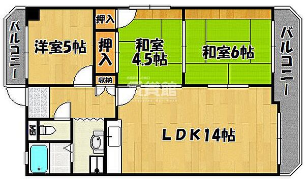 サングレイス西明石 211｜兵庫県明石市小久保1丁目(賃貸マンション3LDK・2階・60.00㎡)の写真 その2