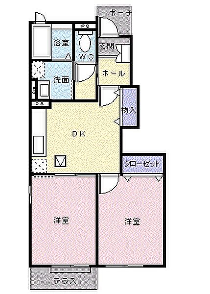 セレーノやしろＡ 102｜兵庫県加東市社(賃貸アパート2DK・1階・44.70㎡)の写真 その2