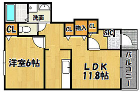 ミュートス 101 ｜ 兵庫県明石市鳥羽（賃貸アパート1LDK・1階・42.80㎡） その2