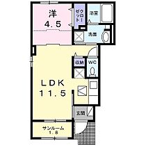 ヴェルナ 105 ｜ 兵庫県高砂市緑丘2丁目（賃貸アパート1LDK・1階・40.03㎡） その2