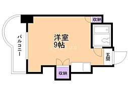 サイレンス医大前 ワンルームの間取図画像