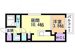 札幌市営東西線 円山公園駅 徒歩11分の賃貸マンション 5階1LDKの間取り