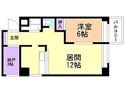 くぼたビルくぼたマンション 1LDKの間取図画像