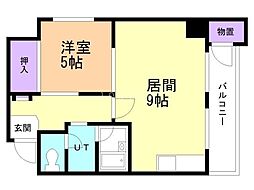 リベルティ大通 1LDKの間取図画像