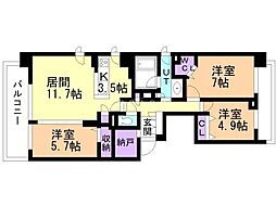 間取図画像 3LDK