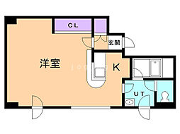 佐々木ビル 1Kの間取図画像