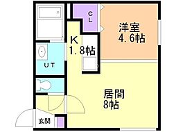 K・Sー11 1LDKの間取図画像