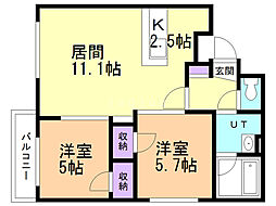 間取図画像 2LDK