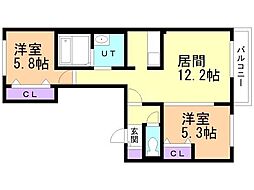 間取図画像 2LDK