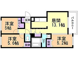間取図画像 3LDK