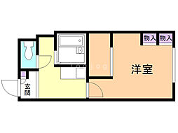 レオパレスセントラル南4条B 1Kの間取図画像