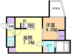 間取図画像 1LDK