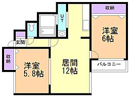 間取図画像 2LDK