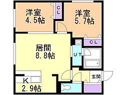 間取図画像 2LDK