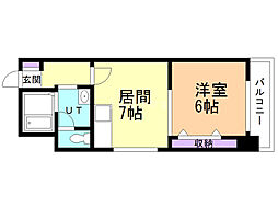 FRAGRANCE医大前 1DKの間取図画像