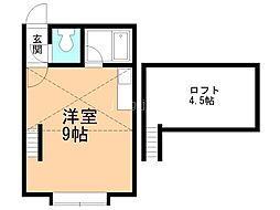 ライフステージ旭ケ丘 ワンルームの間取図画像