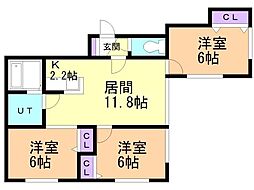 間取図画像 3LDK