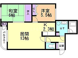 間取図画像 2LDK