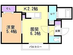 間取図画像 1LDK