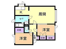 真和ハイム 2LDKの間取図画像