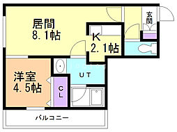 フォースアベニュー琴似 1LDKの間取図画像